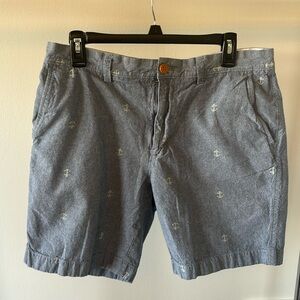 Jcrew Men’s Shorts 34W - blue Anchor design